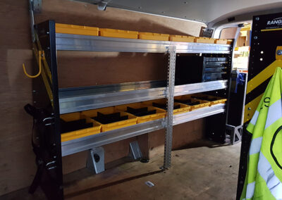 VW Transporter Steel Racking with Bins and Drawers