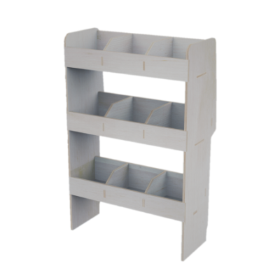 Plywood Shelving Unit with 6 Dividers and 9 compartments