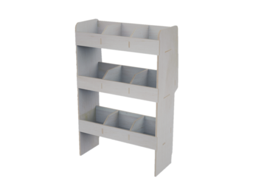 Plywood Shelving Unit with 6 Dividers and 9 compartments